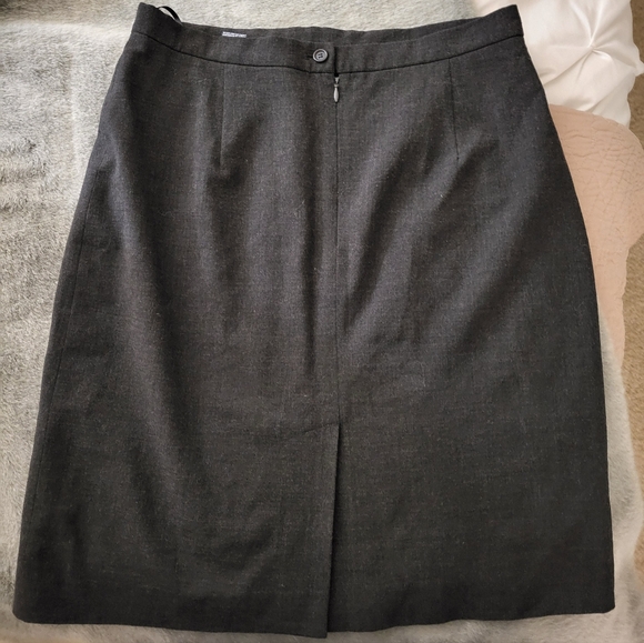 THE LIMITED DARK GRAY WOOL BLEND PENCIL SKIRT 12 $69.50 - Picture 3 of 3